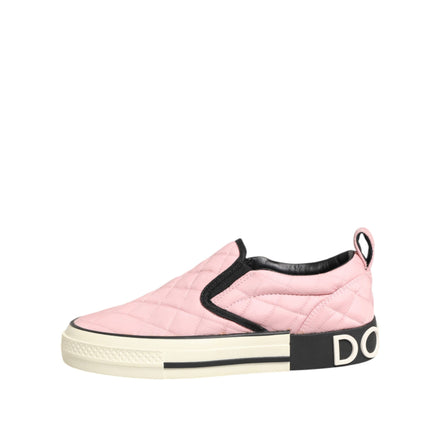 Adidași slip-on Dolce & Gabbana roz matlasați