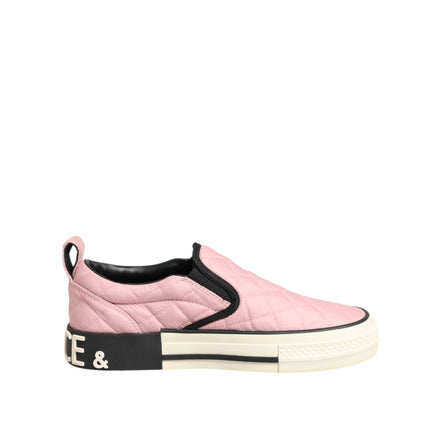 Adidași slip-on Dolce & Gabbana roz matlasați