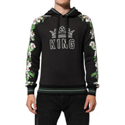 Dolce & Gabbana KING Black Orchid Floral Crown Logo Hoodie