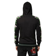 Dolce & Gabbana KING Black Orchid Floral Crown Logo Hoodie