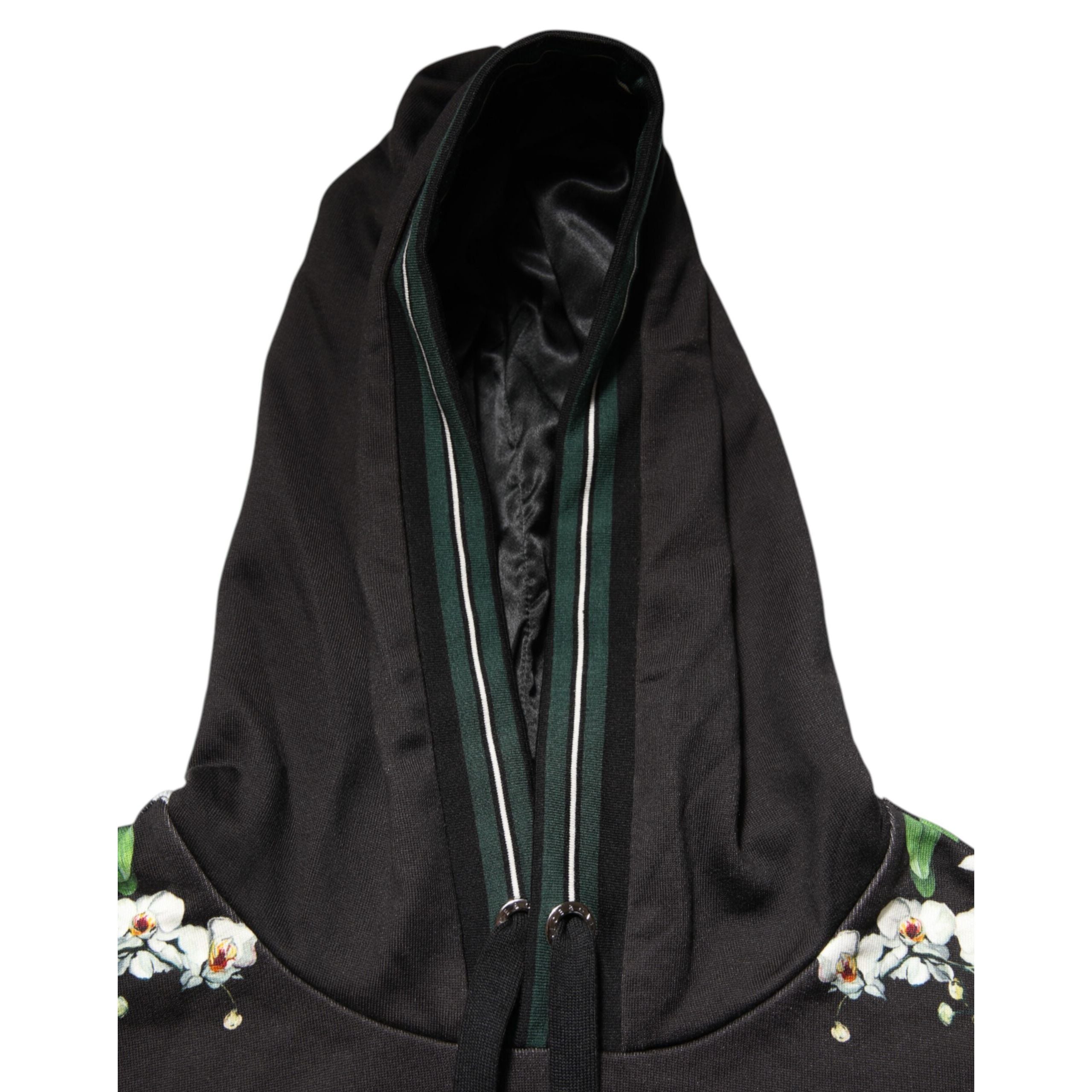Dolce & Gabbana KING Black Orchid Floral Crown Logo Hoodie