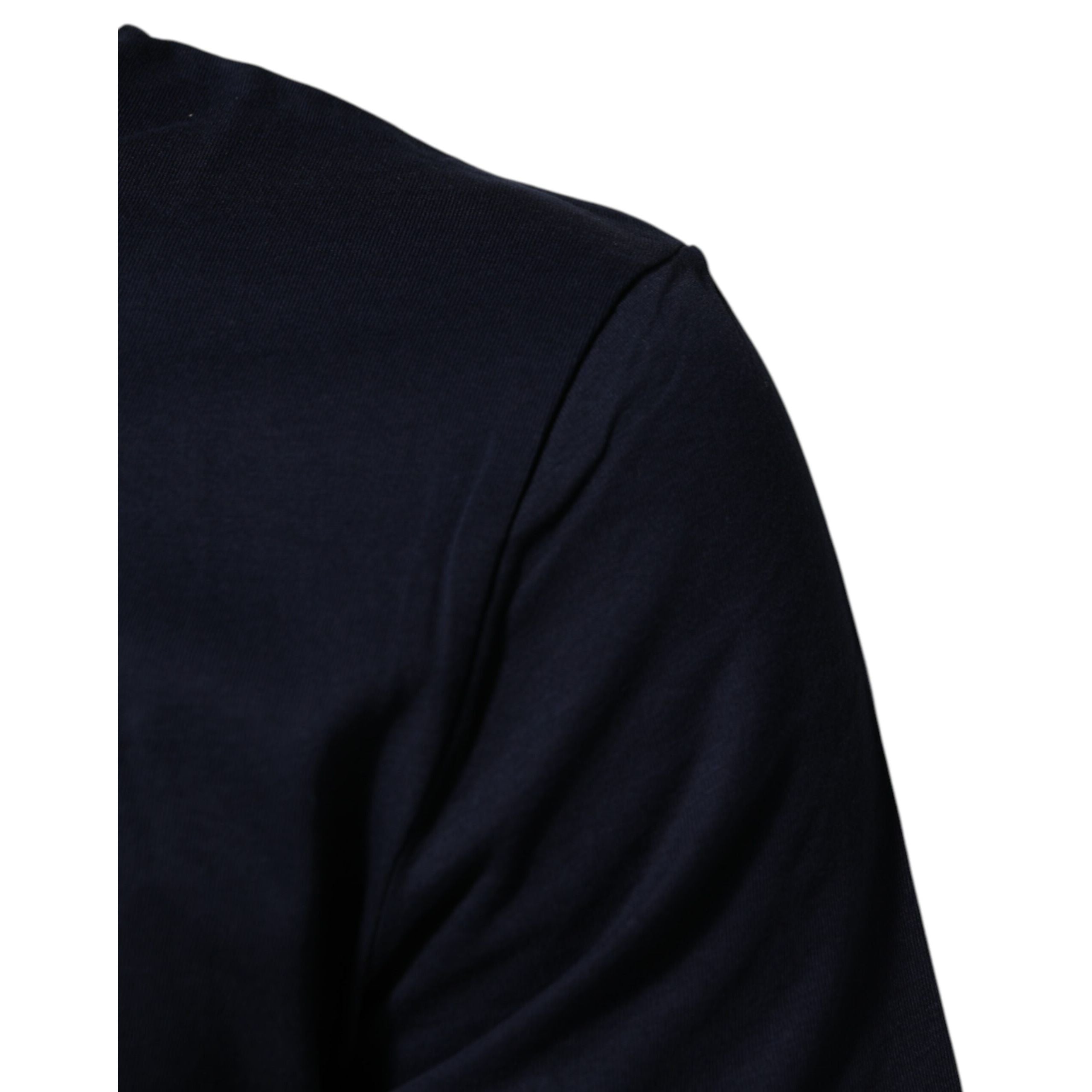 Tricou Dolce & Gabbana din bumbac bleumarin cu imprimeu logo DG