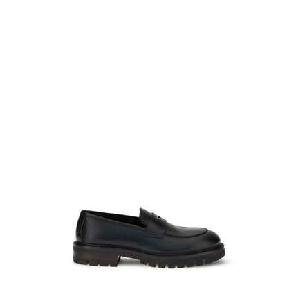 Ferragamo Black Slip-On Loafers