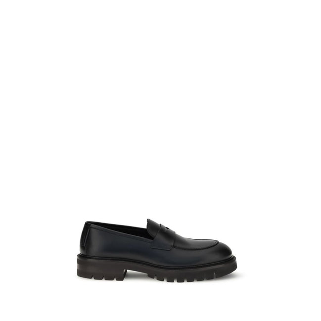 Ferragamo Black Slip-On Loafers