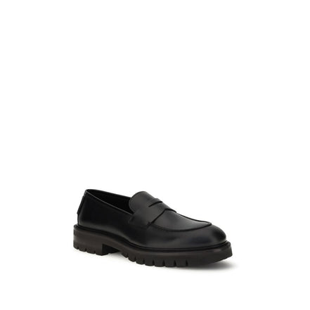 Ferragamo Black Slip-On Loafers