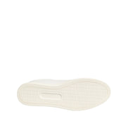 Adidași Dolce & Gabbana joși din piele albă, cu broderie trandafir