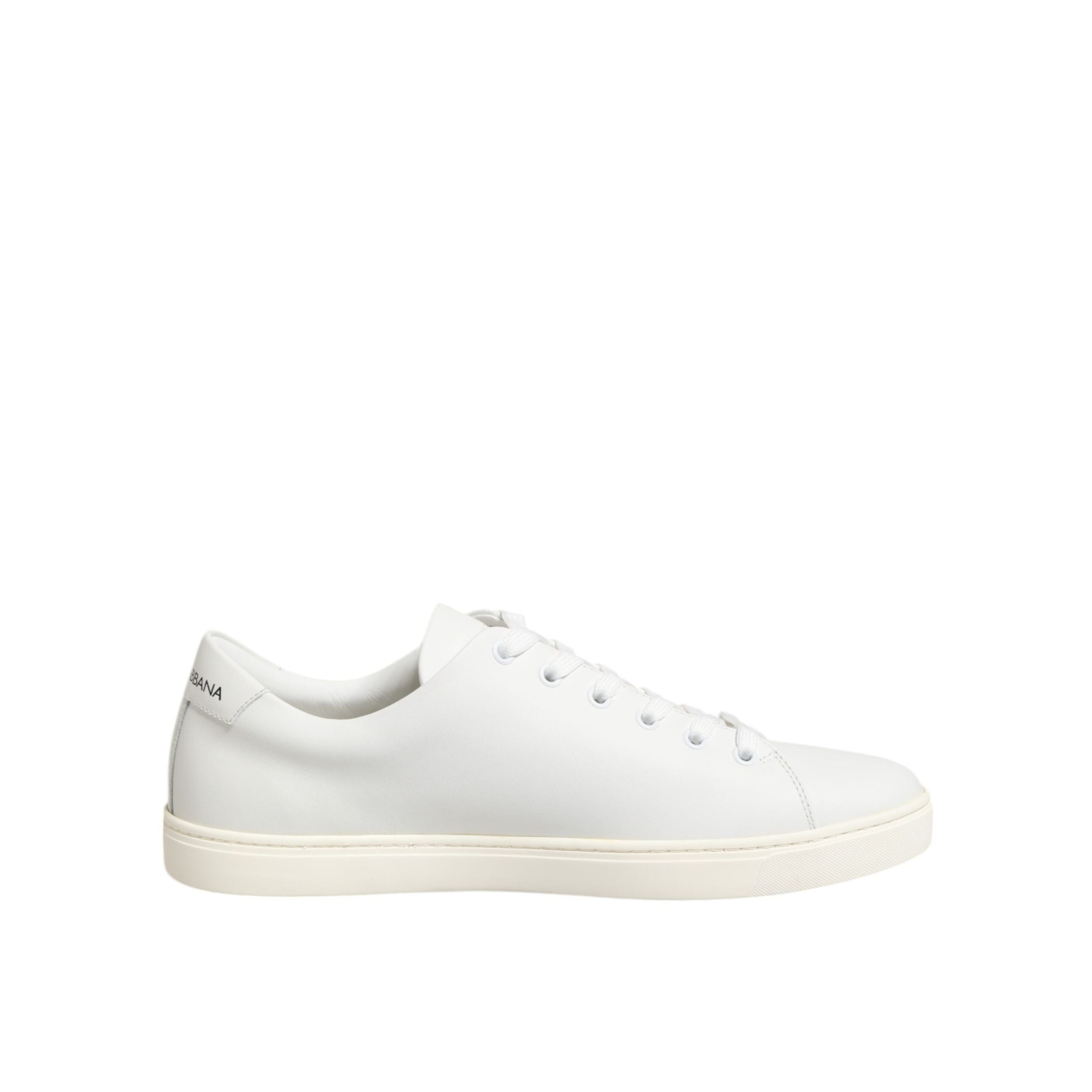 Adidași Dolce & Gabbana din piele albă cu aplicație inimă sacră