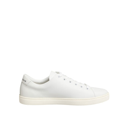 Adidași Dolce & Gabbana din piele albă cu aplicație inimă sacră