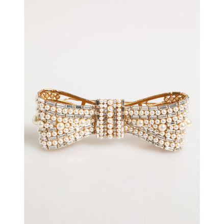 Broșă Dolce & Gabbana cu Perle Artificiale, Cristal și Pietre din Sticlă, Auriu, Alamă
