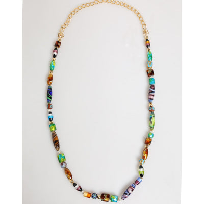 Colier Dolce & Gabbana Multicolor din mărgele de sticlă de Murano și alamă
