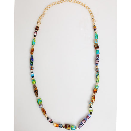 Colier Dolce & Gabbana Multicolor din mărgele de sticlă de Murano și alamă