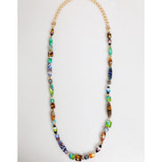 Dolce & Gabbana Multicolor Murano Glass Beads Brass Jewelry Necklace