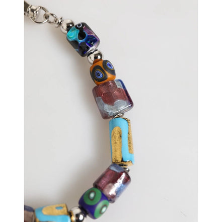 Colier Dolce & Gabbana Multicolor din Mărgele de Sticlă Murano, Alamă și Zamac