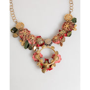 Colier statement Dolce & Gabbana cu trandafir roșu floral și cristale