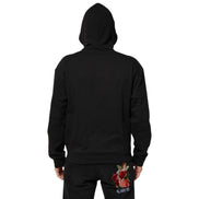 Dolce & Gabbana Black Full-Zip Logo Hooded Sweatshirt