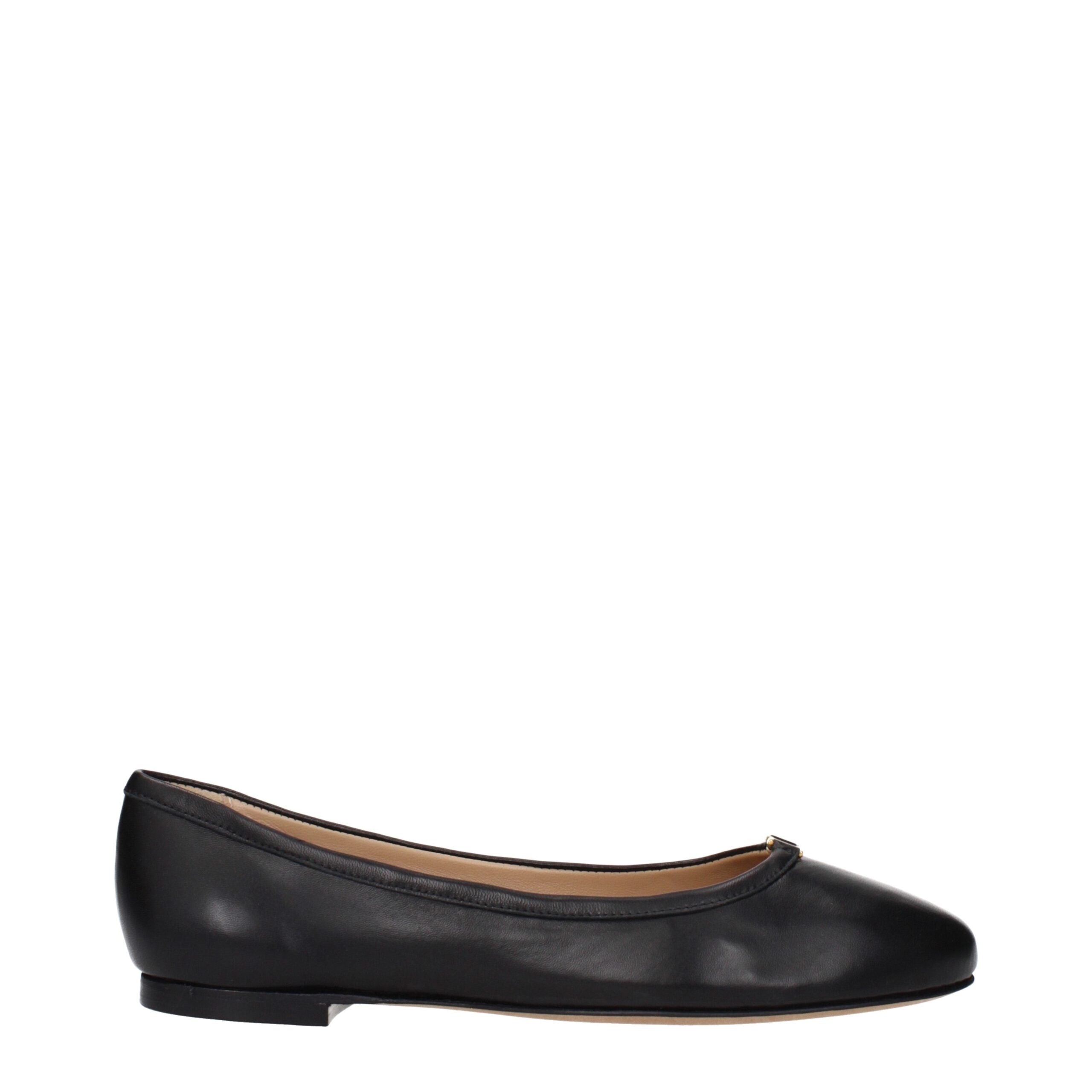 Baletini Chloé din piele neagră