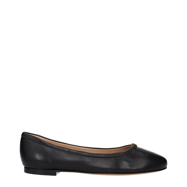 Baletini Chloé din piele neagră