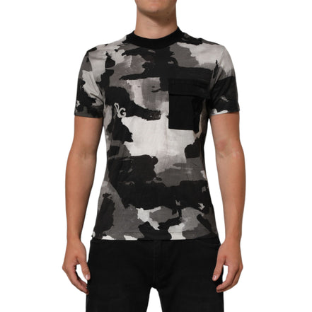 Tricou Dolce & Gabbana cu mânecă scurtă, camuflaj multicolor