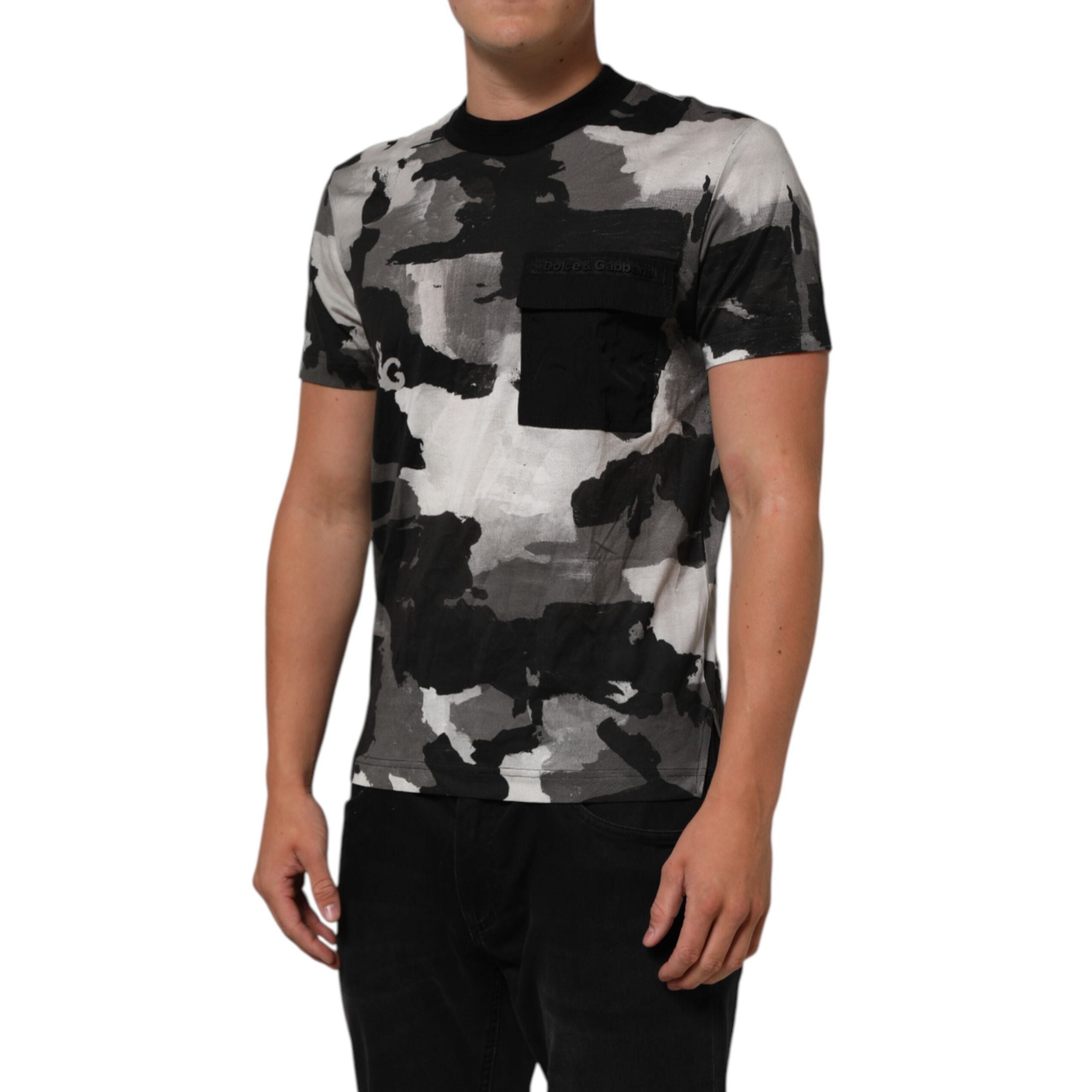Tricou Dolce & Gabbana cu mânecă scurtă, camuflaj multicolor