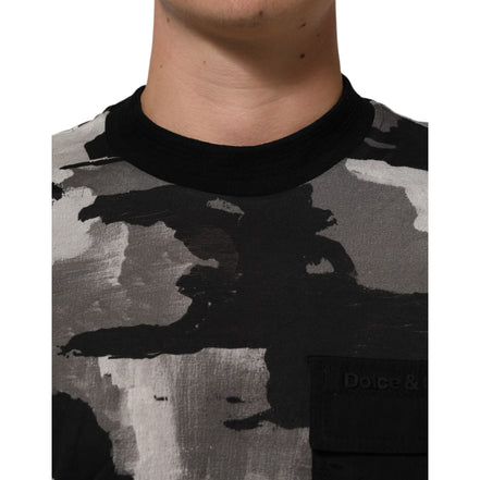 Tricou Dolce & Gabbana cu mânecă scurtă, camuflaj multicolor