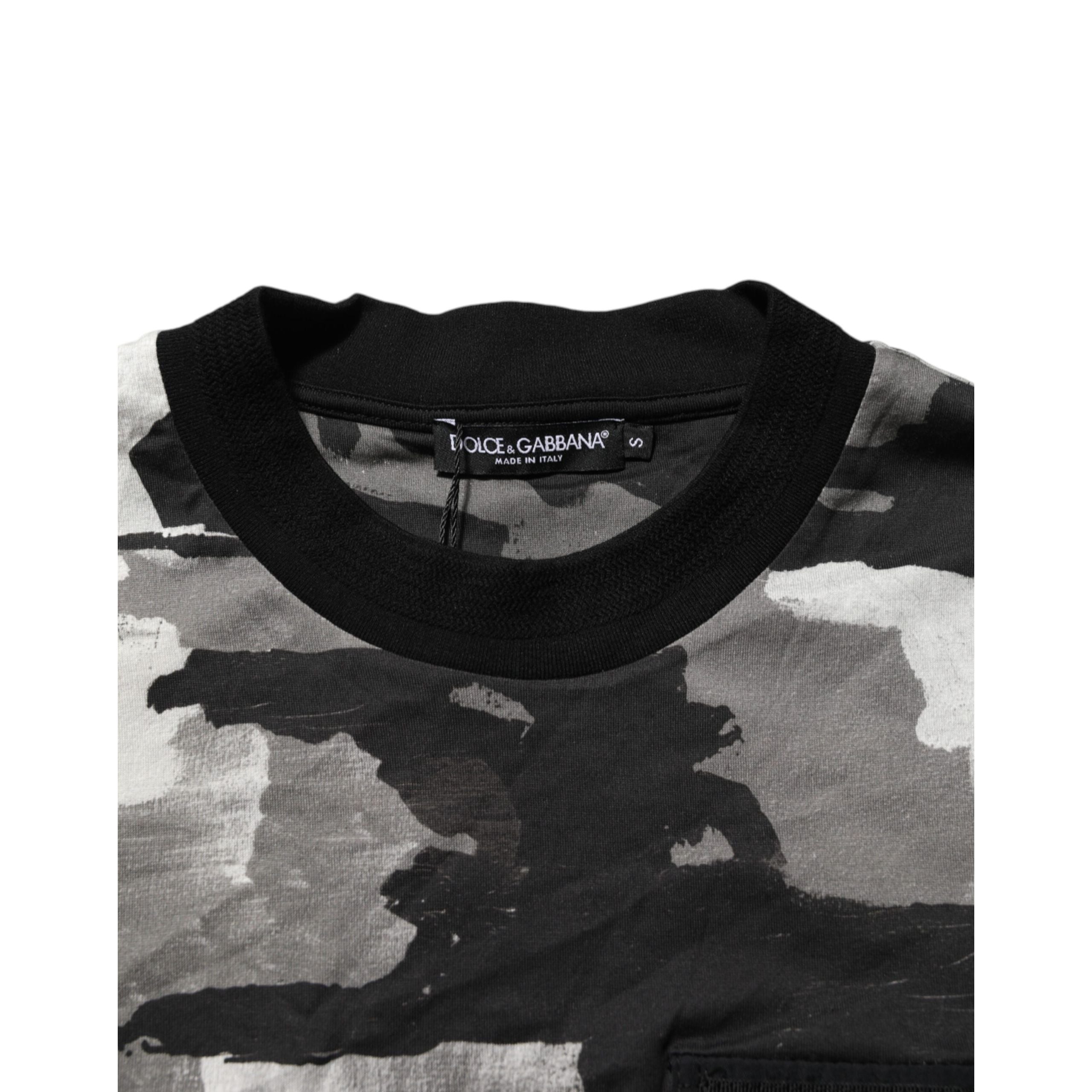 Tricou Dolce & Gabbana cu mânecă scurtă, camuflaj multicolor