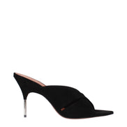 Sandale stiletto Amina Muaddi negre din piele