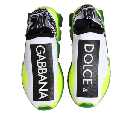 Dolce & Gabbana Black White Slip On Sorrento Sneakers