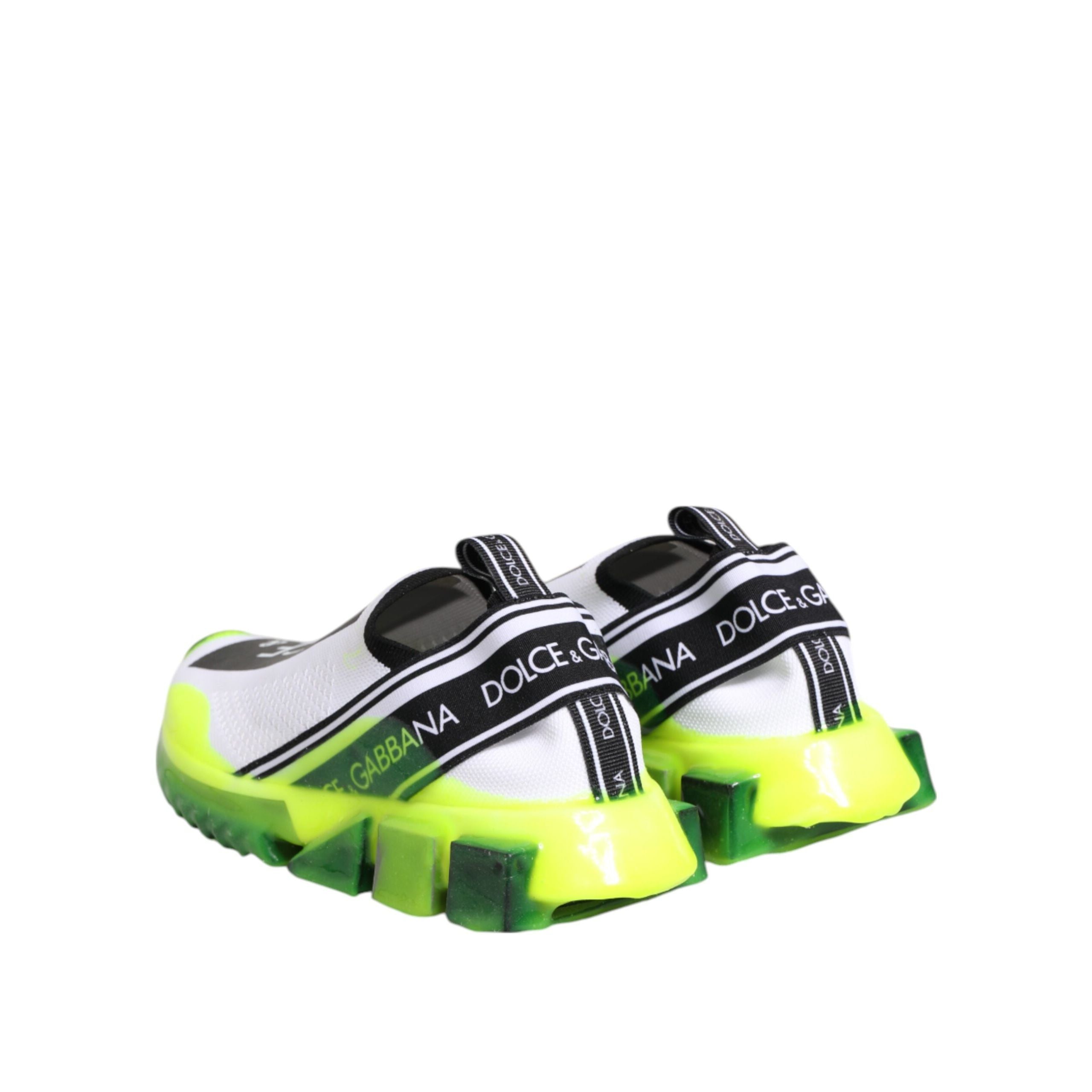 Dolce & Gabbana Black White Slip On Sorrento Sneakers