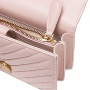 PINKO Powder Pink Love One Mini Chevron Shoulder Bag