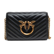 Geantă de umăr PINKO Black Love Click Mini Chevron
