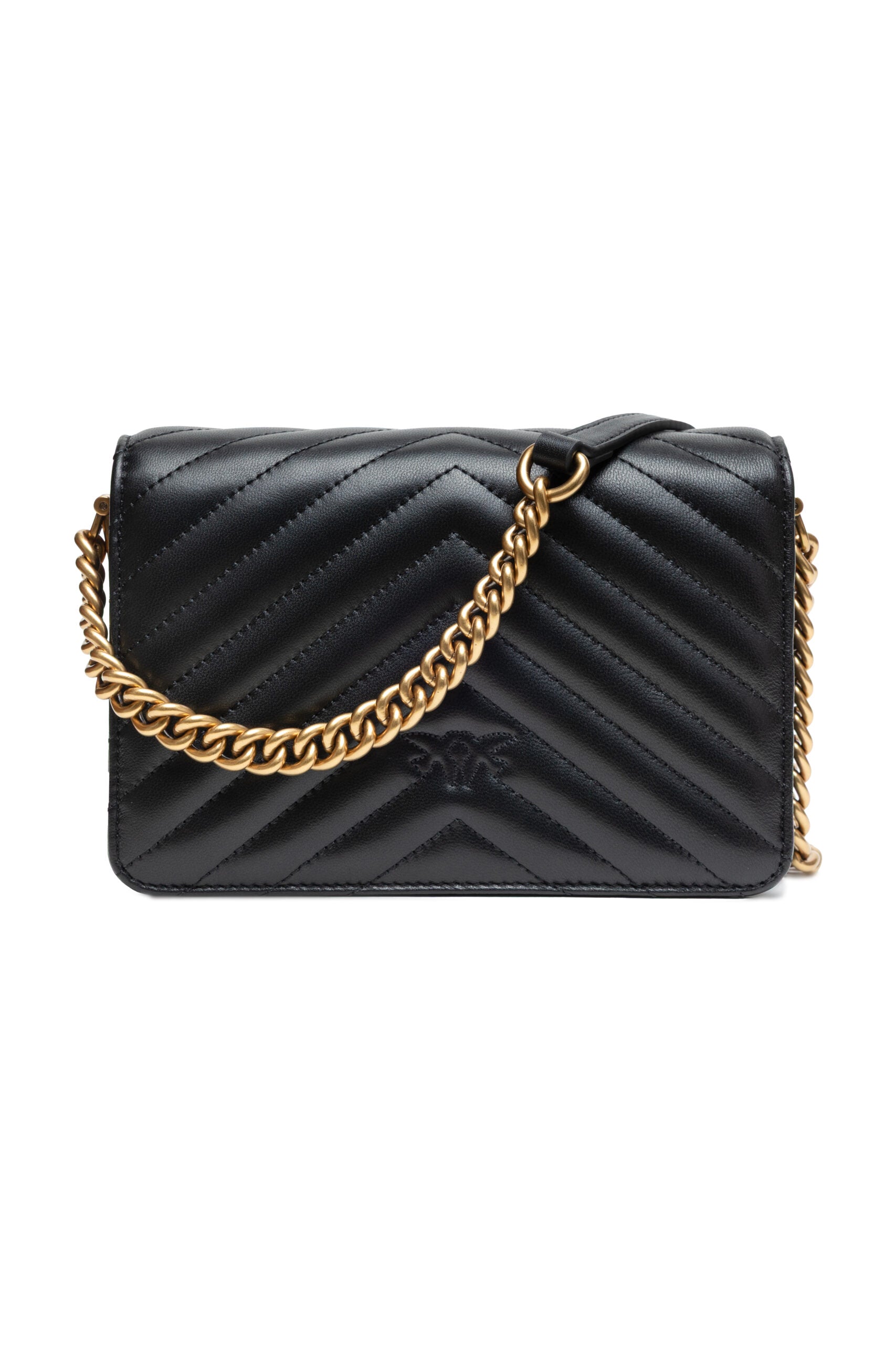 Geantă de umăr PINKO Black Love Click Mini Chevron