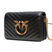 Geantă de umăr PINKO Black Love Click Mini Chevron