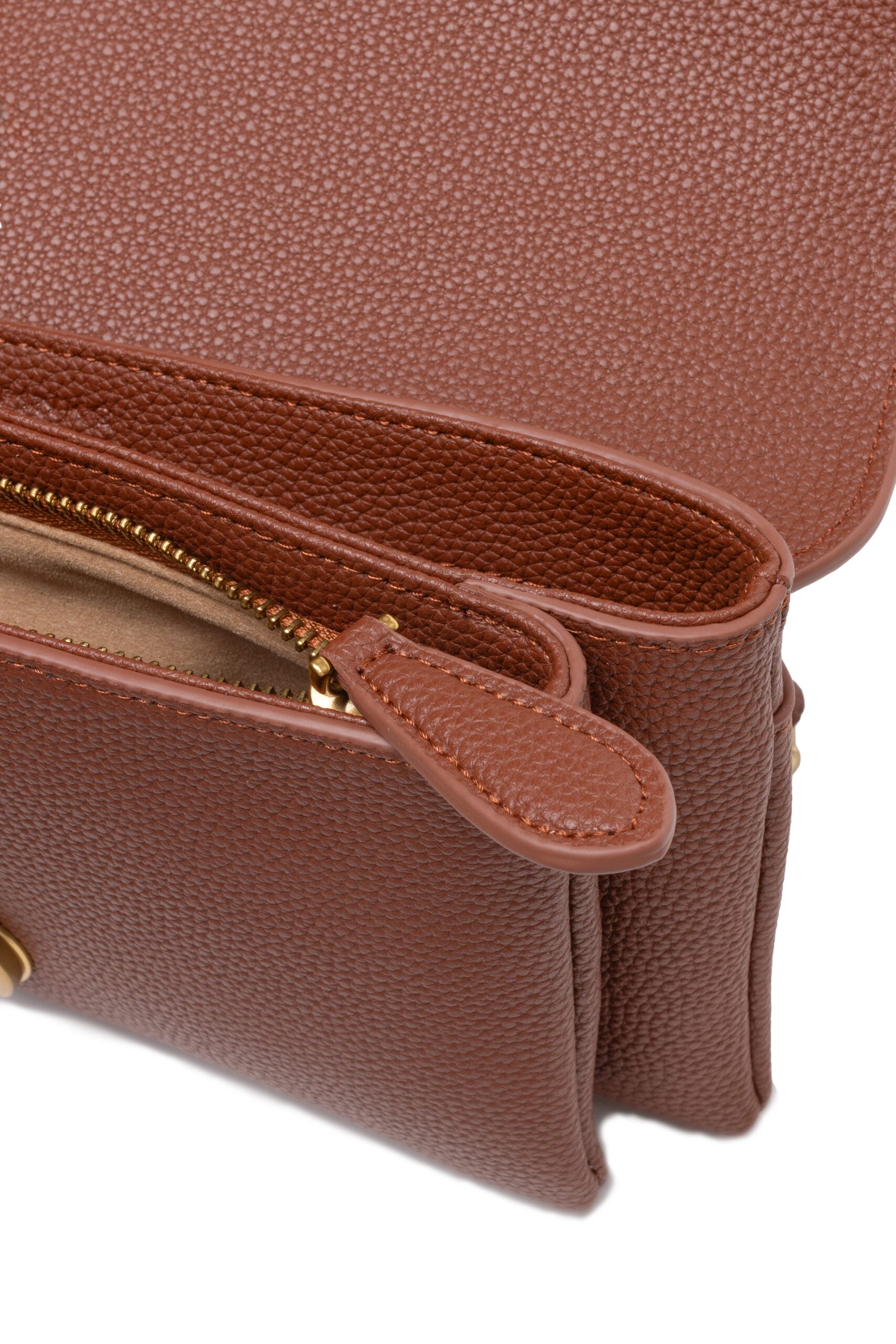 PINKO Brown Love Boucle Riga Mini Crossbody Bag