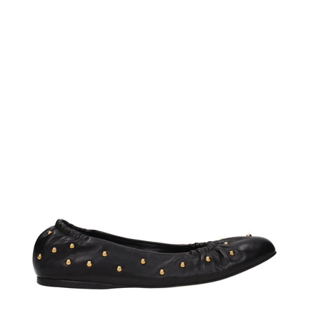 Balerini Chloé din piele neagră