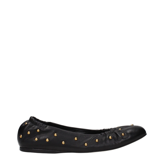 Balerini Chloé din piele neagră
