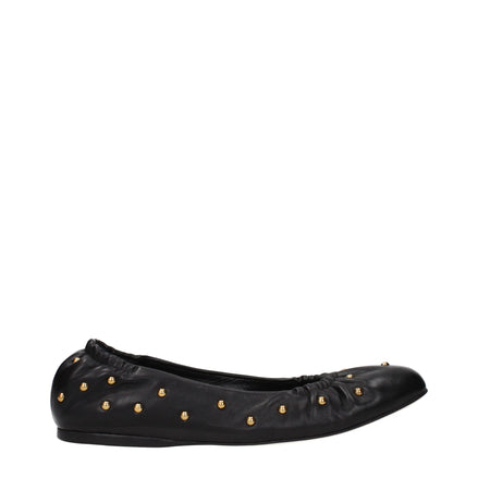 Balerini Chloé din piele neagră