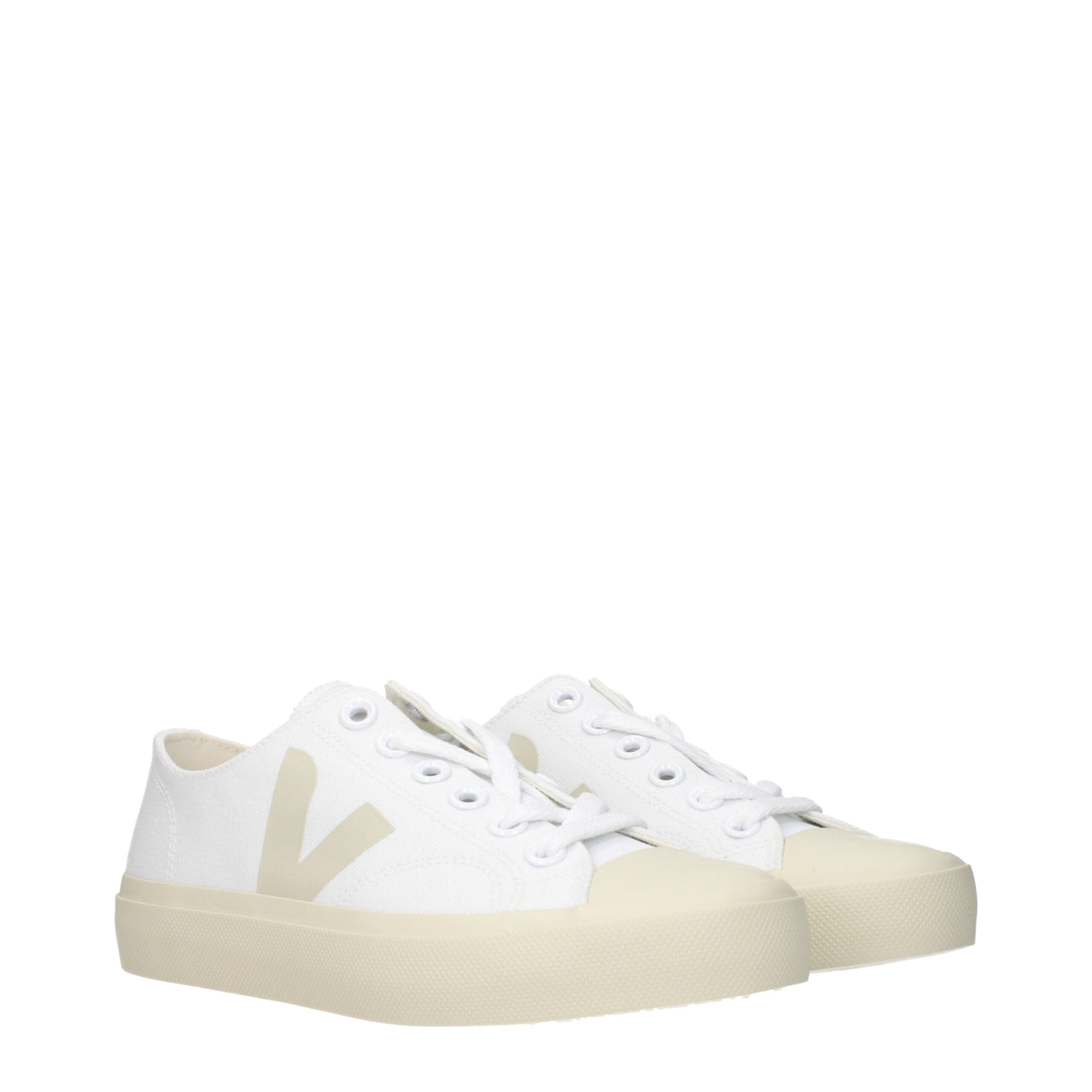 Adidași Veja albi, tip low-top, din pânză