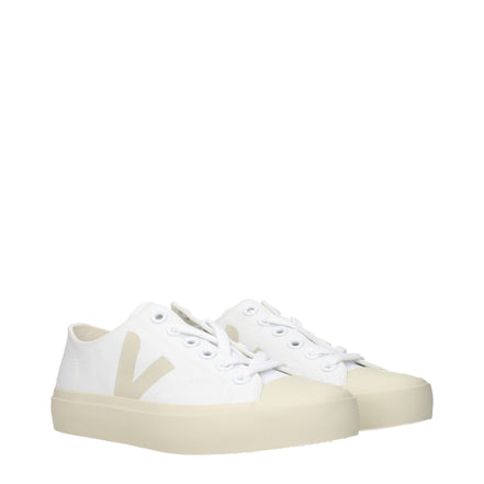 Adidași Veja albi, tip low-top, din pânză