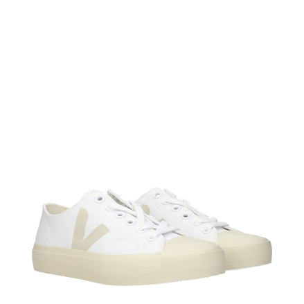 Adidași Veja albi, tip low-top, din pânză