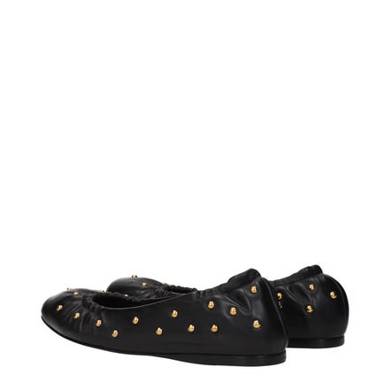 Balerini Chloé din piele neagră