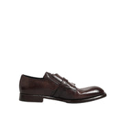 Dolce & Gabbana Brown Leather Monk Strap Derby Shoes