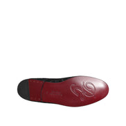 Mocasini tip rochie slip-on din brocart negru Dolce & Gabbana