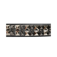 Dolce & Gabbana Black Studded Silver Buckle Belt