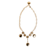 Colier statement tip pandantiv ceas Dolce & Gabbana Gold Crystal