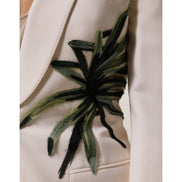 Dolce & Gabbana Beige Embroidered Single Breasted Jacket