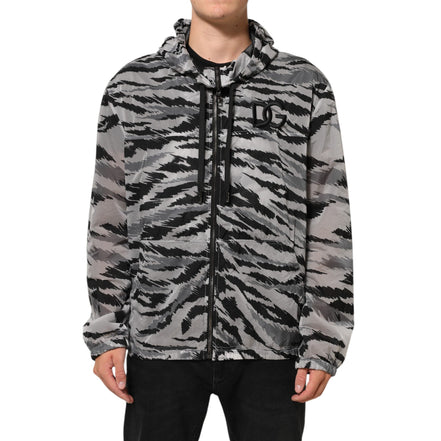 Hanorac cu glugă Dolce & Gabbana camuflaj gri
