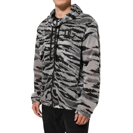 Hanorac cu glugă Dolce & Gabbana camuflaj gri