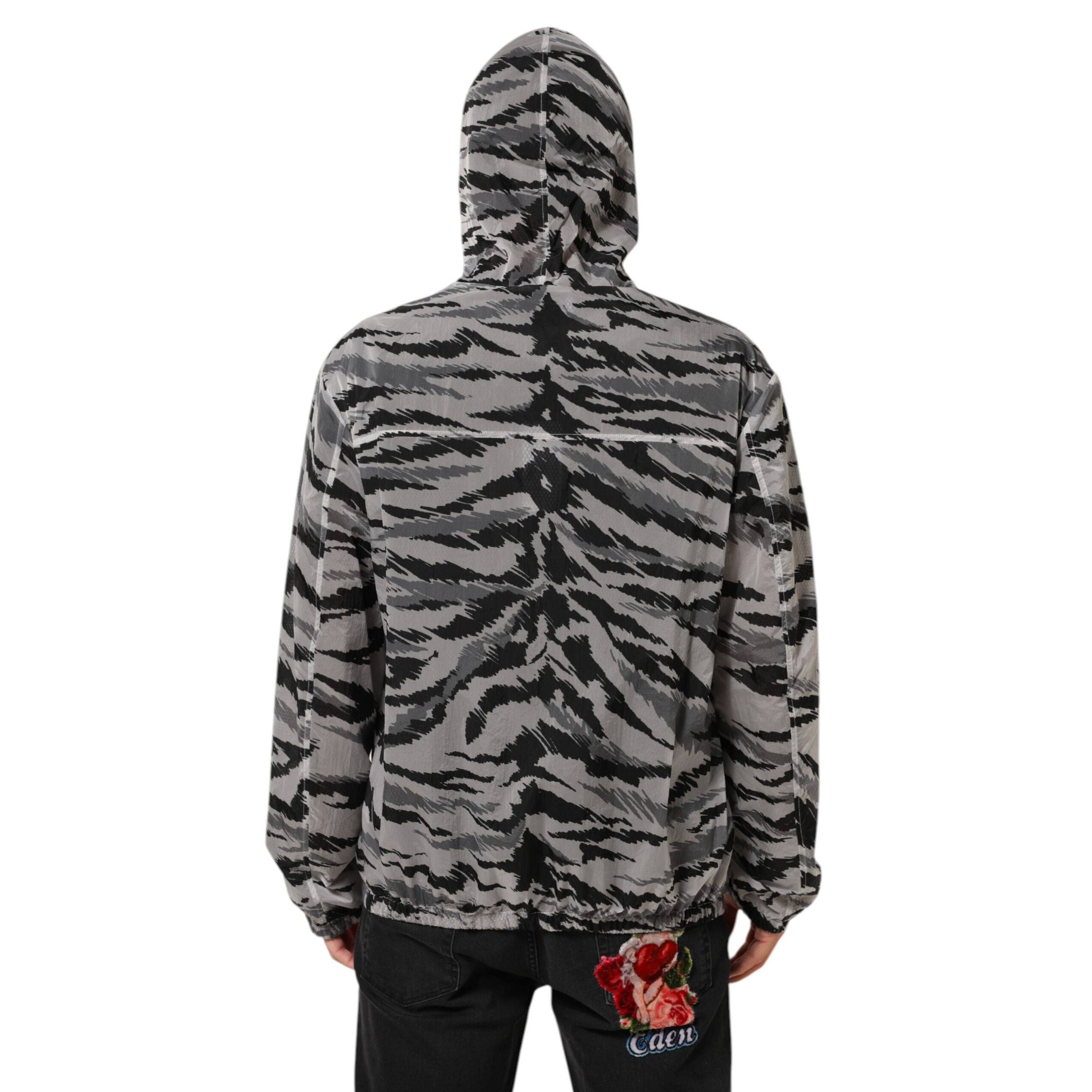 Hanorac cu glugă Dolce & Gabbana camuflaj gri