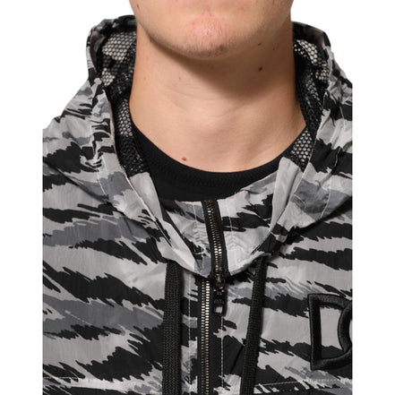 Hanorac cu glugă Dolce & Gabbana camuflaj gri