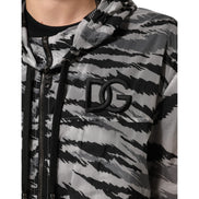 Hanorac cu glugă Dolce & Gabbana camuflaj gri